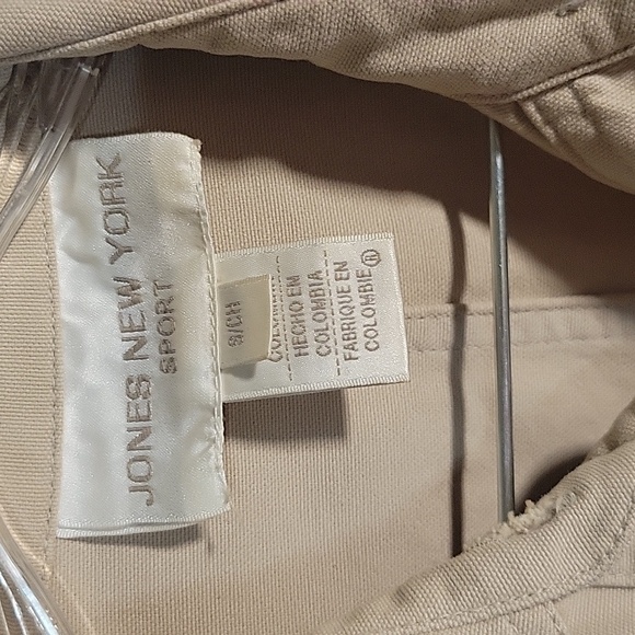 JONES NEW YORK SPORT S Beige safari pockets cinched waist Jacket‎ - Picture 3 of 8